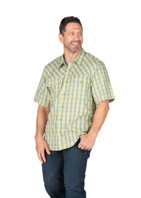 Image showing  Men's Flex180 UPF Button Down Plaid Short Sleeve Shirt