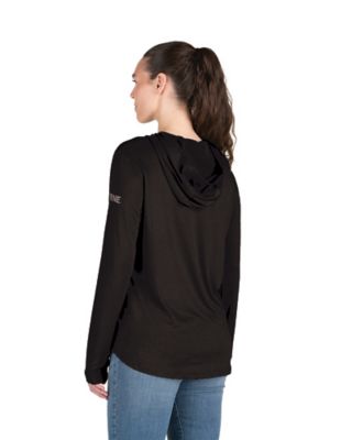 Image showing 1 th Berne Women's Long Sleeve Hooded UPF Sun Shirt