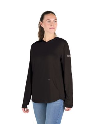 Berne Women's Long Sleeve Hooded UPF Sun Shirt