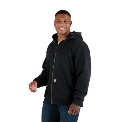 Image showing  Men's Grid Fleece-Lined Full-Zip Hooded Sweatshirt