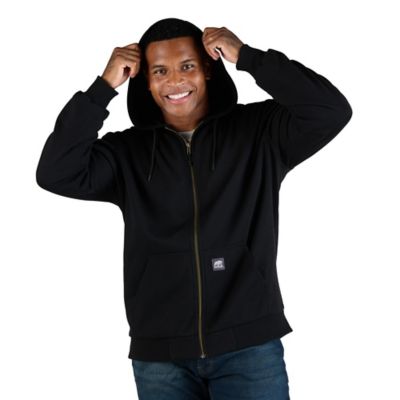 Image showing  Men's Grid Fleece-Lined Full-Zip Hooded Sweatshirt