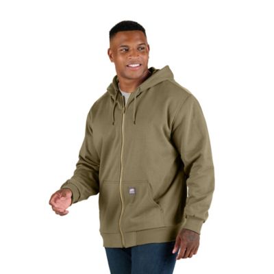 Berne Men's Grid Fleece-Lined Full-Zip Hooded Sweatshirt