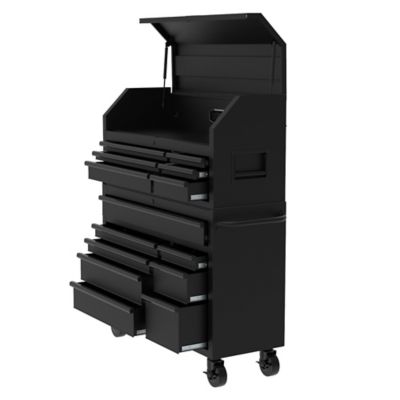 Image showing  48.5 in. 14-Drawer Mechanic's Tool Chest Combo, Matte Black