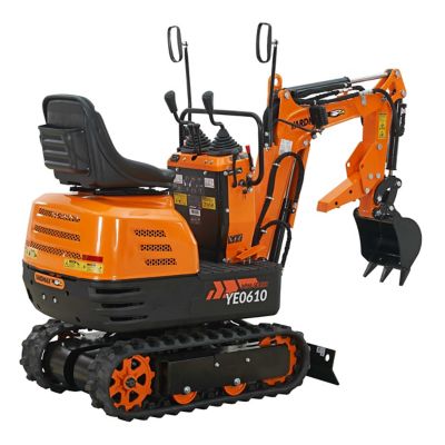Image showing  306 cc Hydraulic Mini-Excavator, with Claw, Grading Bucket & Rake