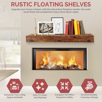 Image showing  Rustic Fireplace Mantel Shelf, 60 in.