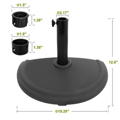 Image showing 5 th Nuu Garden Outdoor Half Round Patio Umbrella Base