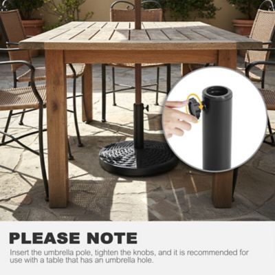 Image showing 6 th Nuu Garden Outdoor 26 lb. Round Umbrella Base, Polyethylene and Concrete