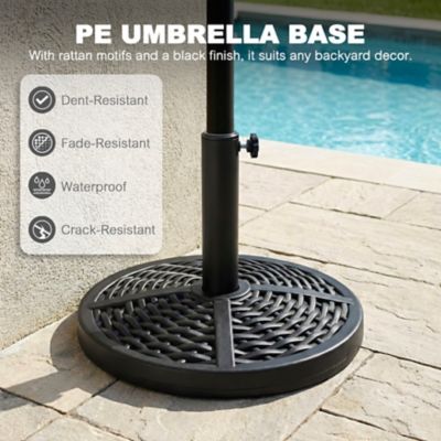 Image showing 8 th Nuu Garden Outdoor 26 lb. Round Umbrella Base, Polyethylene and Concrete