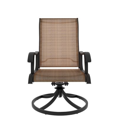 Image showing  2-Piece Outdoor Textilene Swivel Dining Chairs