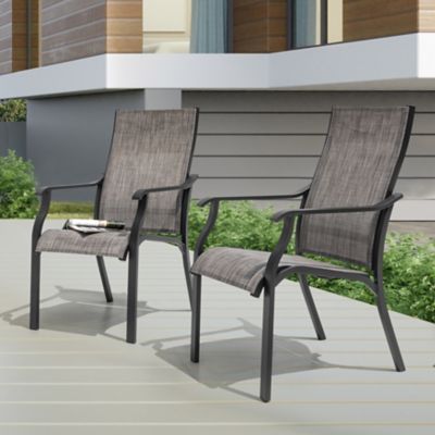 Image showing  Outdoor 2 pc. Textilene Aluminum Dining Chairs