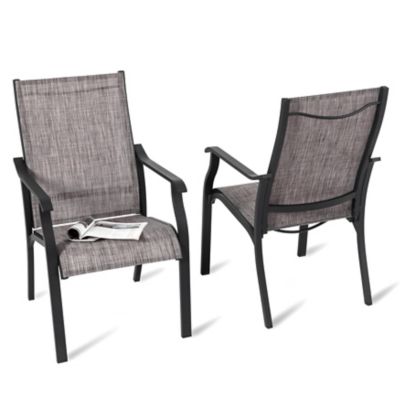 Image showing  Outdoor 2 pc. Textilene Aluminum Dining Chairs