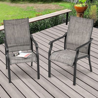 Image showing 9 th Nuu Garden Outdoor 2 pc. Textilene Aluminum Dining Chairs