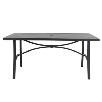 Image showing  Outdoor Aluminum Dining Table with Umbrella Hole