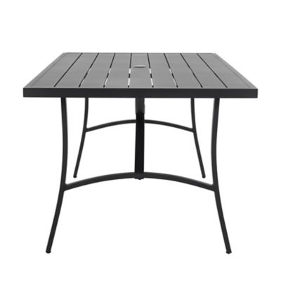 Image showing 9 th Nuu Garden Outdoor Aluminum Dining Table with Umbrella Hole