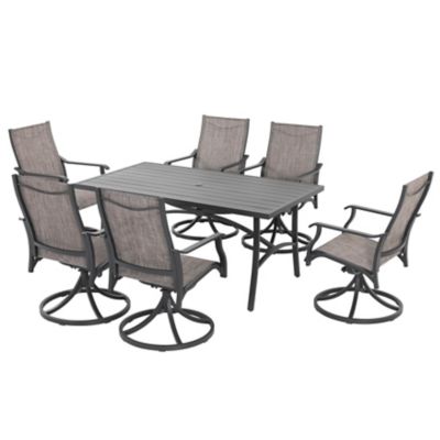 Image showing  Outdoor 7 pc. Outdoor Aluminum Dining Set with Swivel Design