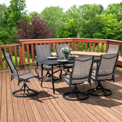 Image showing  Outdoor 7 pc. Outdoor Aluminum Dining Set with Swivel Design