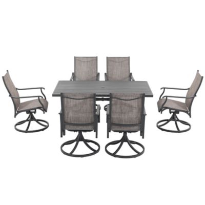 Image showing  Outdoor 7 pc. Outdoor Aluminum Dining Set with Swivel Design
