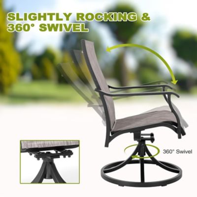 Image showing 8 th Nuu Garden Outdoor 7 pc. Outdoor Aluminum Dining Set with Swivel Design