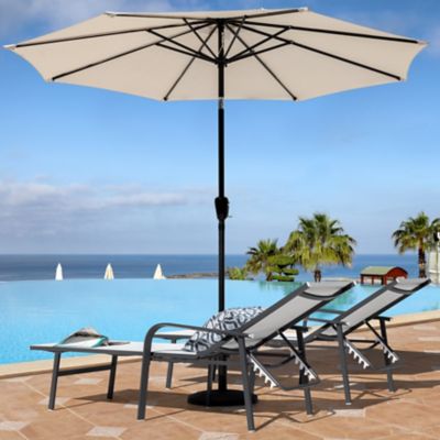 Image showing  Outdoor Patio Textilene Aluminum Lounge Chair with 6-Position Backrest
