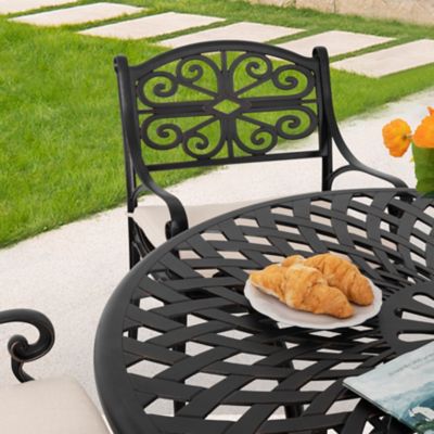 Image showing 6 th Nuu Garden Outdoor 5 pc. Cast Aluminum Dining Set with Umbrella Hole and Cushions