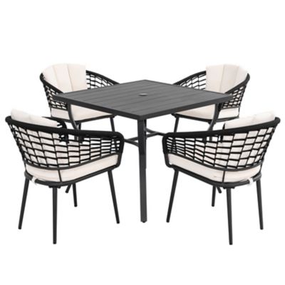 Image showing  Outdoor Patio 5 pc. Dining Set with Powder-Coated Frame