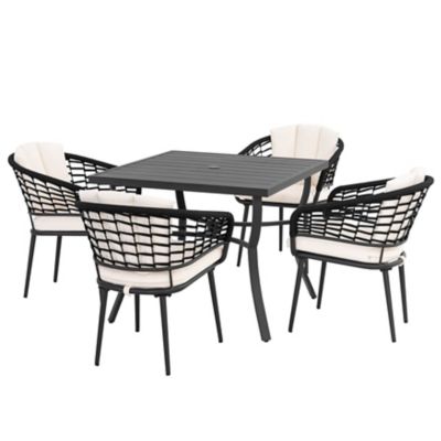 Image showing  Outdoor Patio 5 pc. Dining Set with Powder-Coated Frame