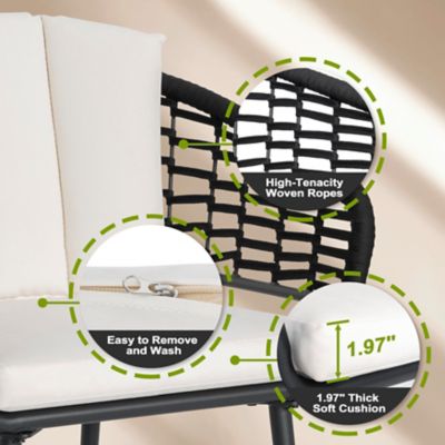 Image showing 6 th Nuu Garden Outdoor Patio 5 pc. Dining Set with Powder-Coated Frame