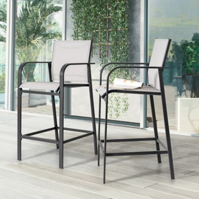 Image showing  Outdoor 2-Piece Textilene High Bar Stools