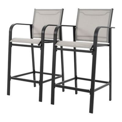 Image showing  Outdoor 2-Piece Textilene High Bar Stools