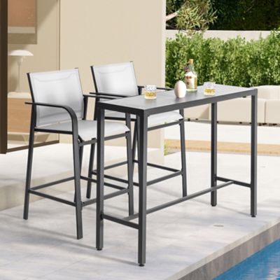 Image showing  Outdoor Textilene Bar Set with Powder-Coated Iron Frame