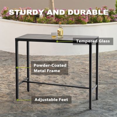 Image showing 9 th Nuu Garden Outdoor Textilene Bar Set with Powder-Coated Iron Frame