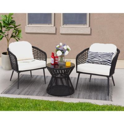 Image showing  Outdoor 3 pc. Patio Set, 1 Coffee Table and 2 Chairs