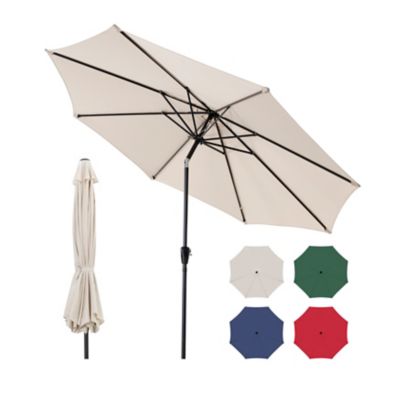 Image showing  Outdoor Round Patio Vented Umbrella, Crank, Push Button Tilt