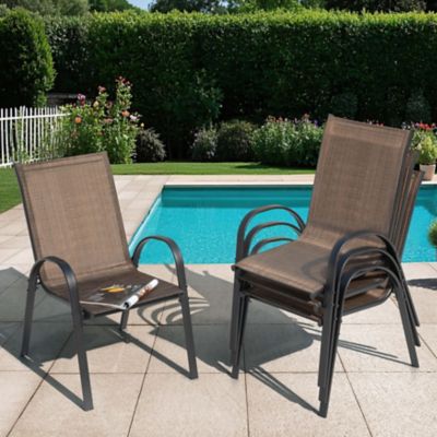 Image showing 7 th Nuu Garden Outdoor 4 pc. Patio Dining Chairs, Stackable Chairs