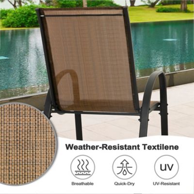 Image showing 8 th Nuu Garden 5 pc. Outdoor Textilene Dining Set with Umbrella Hole