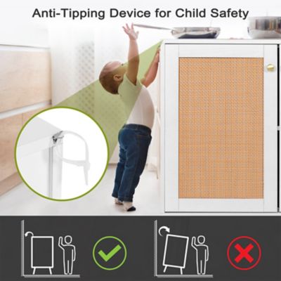 Image showing  Accent Buffet Cabinet Sideboard with Rattan Doors, Black