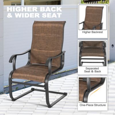 Image showing  Outdoor Patio Dining Chairs, Breathable Textilene, Iron Frame