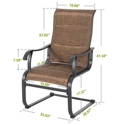 Image showing 5 th Nuu Garden Outdoor Patio Dining Chairs, Breathable Textilene, Iron Frame
