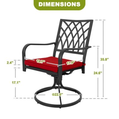 Image showing 5 th Nuu Garden Outdoor 2-Piece Swivel Chairs with Cushions