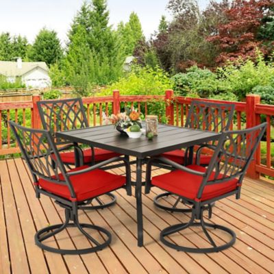 Nuu Garden 5 pc. Outdoor Dining Set with Swivel Design and Cushions