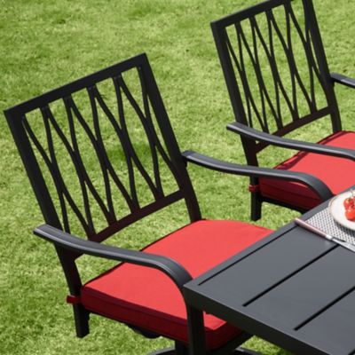 Image showing  Outdoor 7 pc. Patio Dining Set with Umbrella Hole, Swivel Design