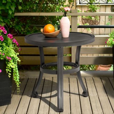 Image showing  Outdoor Metal Side Table, Round End Table