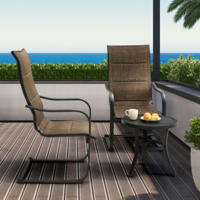 Nuu Garden Outdoor 3-Piece Bistro Set, Outdoor Side Table and Textilene Chairs