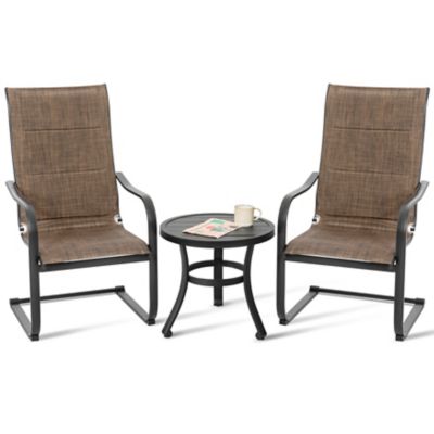 Image showing 1 th Nuu Garden Outdoor 3 pc. Bistro Set, Outdoor Side Table and Textilene Chairs