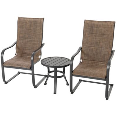 Image showing 2 th Nuu Garden Outdoor 3 pc. Bistro Set, Outdoor Side Table and Textilene Chairs