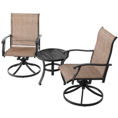 Image showing 9 th Nuu Garden Outdoor 3 pc. Bistro Set, Textilene Fabric, Powder-Coated Iron Frame