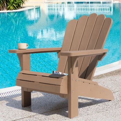 Image showing  Outdoor Weather-Resistant Adirondack Chair with Widened Armrests