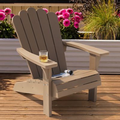 Image showing  Outdoor Weather-Resistant Adirondack Chair with Widened Armrests