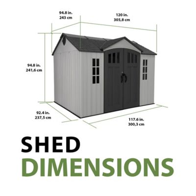 Image showing  10 ft. x 8 ft. Side Entry Outdoor Storage Shed, 60466