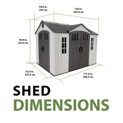 Image showing  10 ft. x 8 ft. Dual Entry Outdoor Storage Shed, 60467
